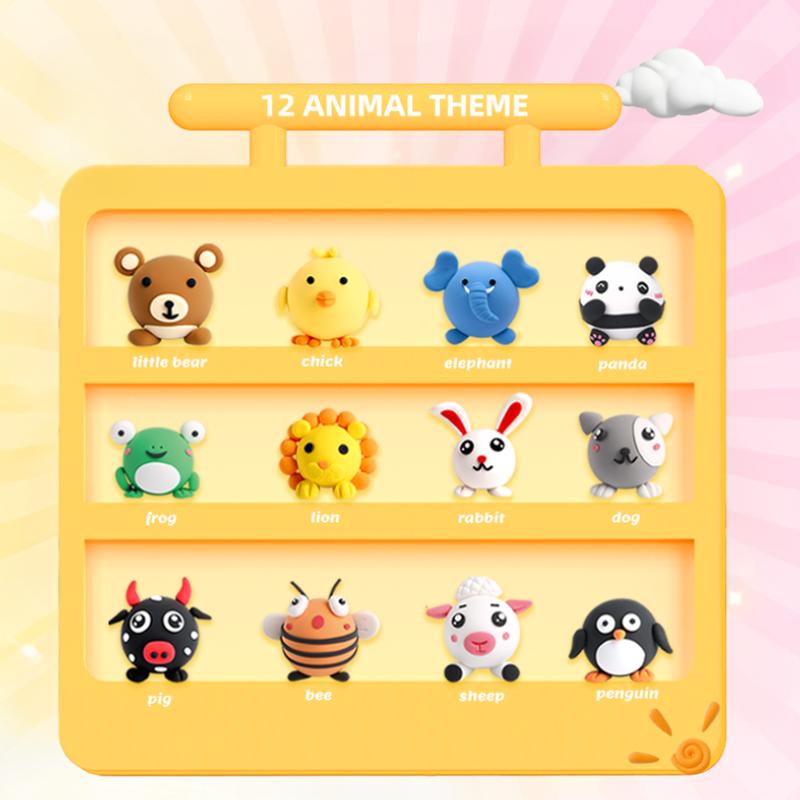 【LOUFOR】Air Dry Clay Kits - Modeling Clay for Kids, Ultra Light & Soft, Safe & Non-Toxic, DIY Airdryclay Kit with Sculpting Tools and Tutorials, Creatible Art Crafts Toys Gifts for Boys Girls，[XmasGifts]   Plastic Gift Set,Blackfriday,Christmas