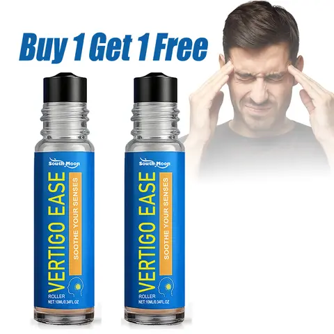 (Buy 1 Get 1 Free) Vertigo Ease 20ml Aromatherapy Body & Massage Oil - 2 Bottles, Natural Blend Body Care, Migraine, Headache & Nausea Relief, Chemotherapy Symptoms & Seasickness Aid, Travel-Friendly On-the-Go Support