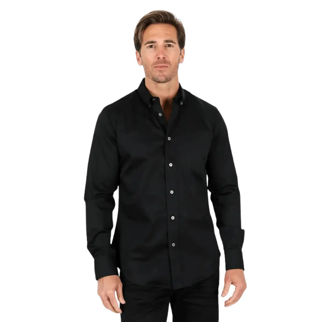 Camisa Platini Negra Motion Satin