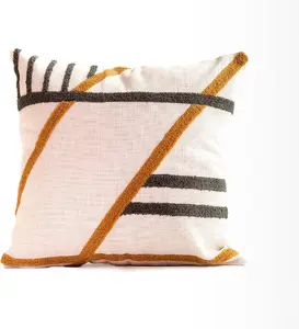 18x18 in Classic Style 100% Cotton Handmade Embroidered Throw Pillow Covers - Set of 2 for Couch, Sofa