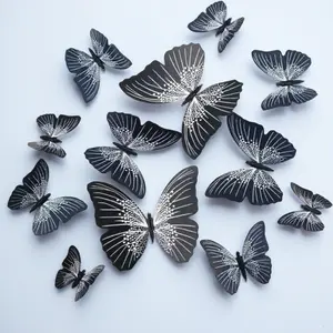 3D Butterfly Wall Stickers, Self-Adhesive Removable Waterproof Wall Decals for Home Decor, Creative No-Residue Nursery Living Room Bedroom Wall Art, Scandinavian Style Butterfly Wallpaper