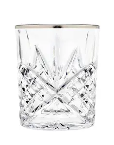 212 MAIN Dublin Dofs Platinum Glasses, Set of 4, Drinkware Glass Set