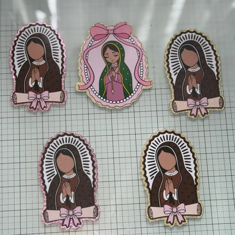 Mother’s Day Toppers,Virgen toppers,Talavera Heart Toppers