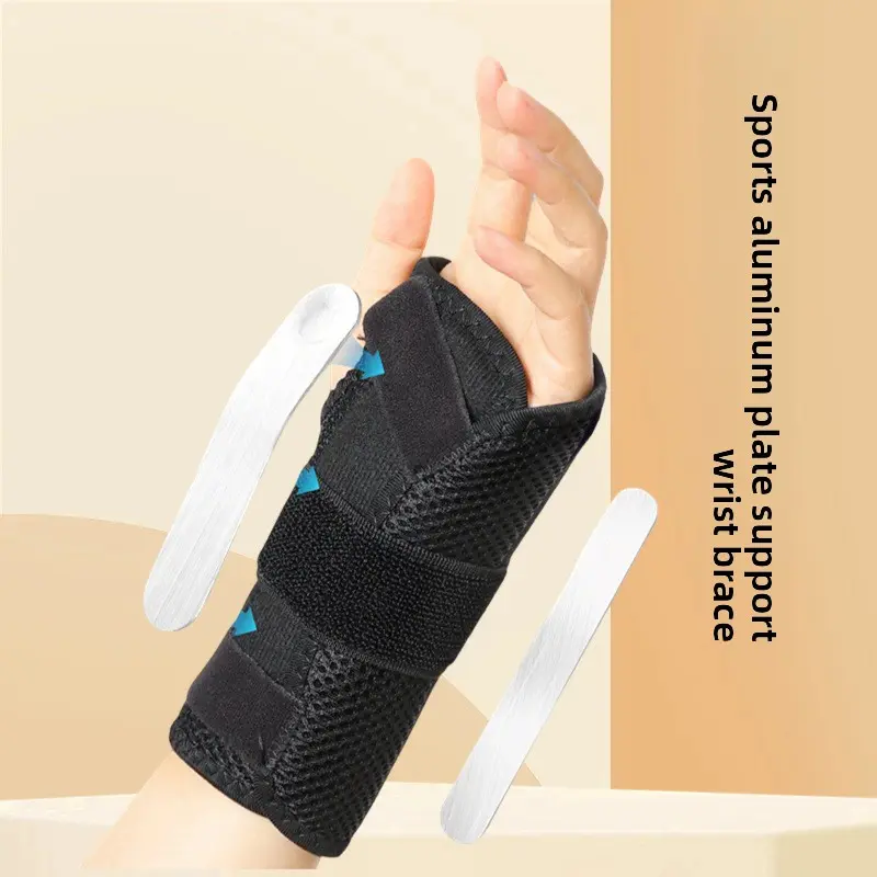 Athletic Mesh Wrist Brace for Men & Women, Ergonomic Anti-Sprain Support with Aluminum Splint for Gym Sports, Adjustable Lightweight Velcro for Joint Fixation, Injury Fixation, Comfortable, No, All Seasons