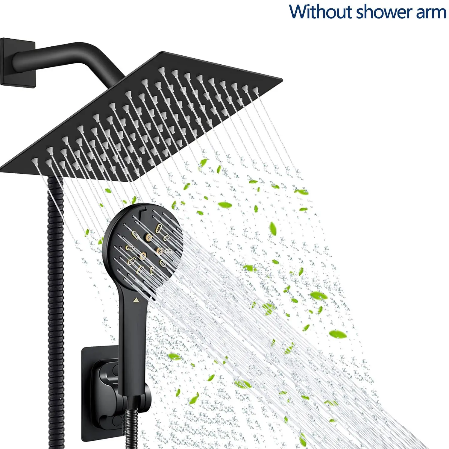 360 Degree Rotatable Shower Head Set, 1 Set High Pressure Rainfall Shower Head, 6 Modes Adjustable Handheld Shower Head Set, Bathroom Fixture, Summer
