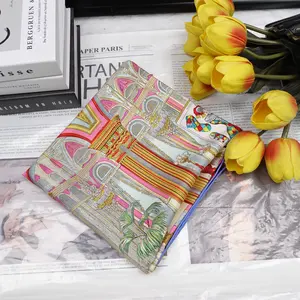 Pre-owned Hermes Multicolord Square Silk Scarf T10289904