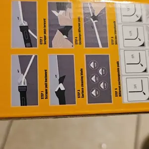 Silicone Caulking Tool Set, Caulking Scraper & Remover Kit with Replacement Pads, Durable Plastic Caulking Tool for Caulking, Cleaning & Caulking, Home Repair Tools