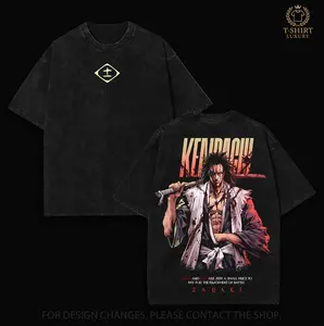 Kenpachi Zaraki Bleach Shirt  Gotei 13 Captain Anime Tee  Vintage Washed  Manga T-Shirt  Grunge Japanese Streetwear  Viral Otaku Battle Core Tee