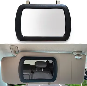 Universal Vanity Mirror  Clipon Rear View SunShading Cosmetic Mirror for Truck SUV, Car Accessory