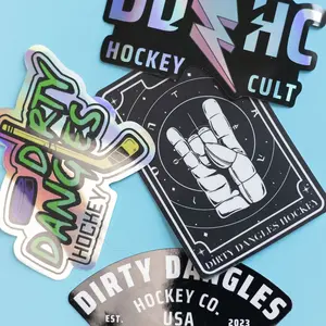 Dirty Dangles Hockey Stickers - 4 Pack