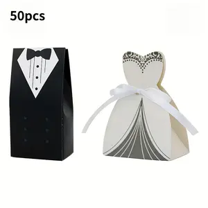 50 Elegant Wedding Dress Gift Boxes, Perfect For Weddings, Bridesmaid Gifts, And Gift Box Presents