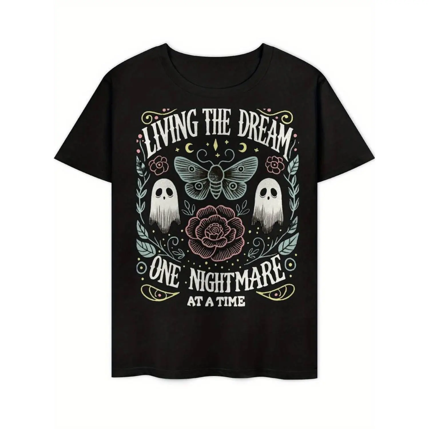 Vintage Inspired Men's Graphic T-Shirt Featuring Living The Dream One Nightmare At A Time