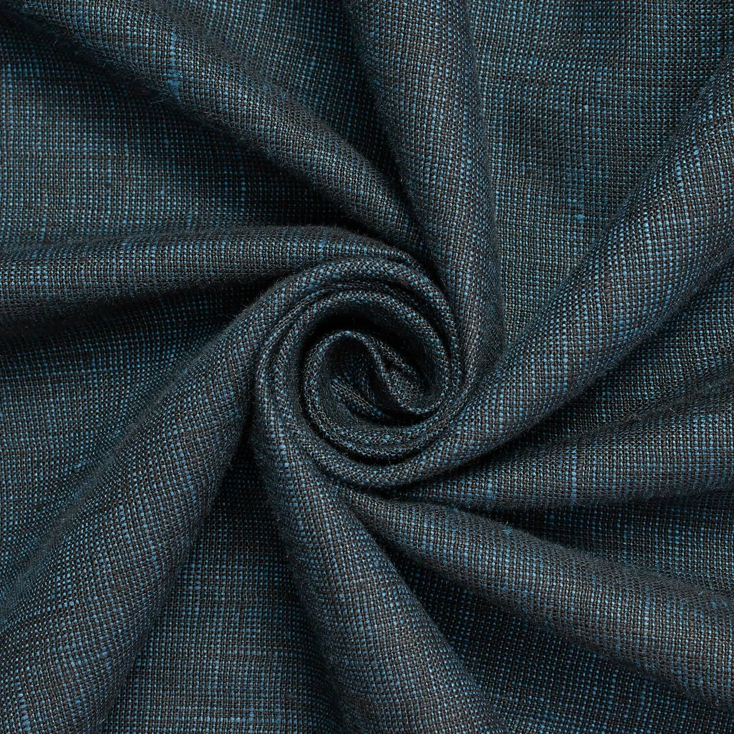 Black Teal Poly-Cotton Fabric by the Yard | Smooth Texture 58/59