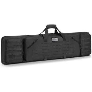 【New Arrivel】36" 42" 46" Soft Rifle Case Double Long Gun Bag,with Lockable Zipper and Backpack Strap,Rifle Backpack Rifle Bag Gun Case for Outdoor Hunting Shooting Range