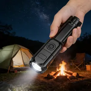 Rechargeable LED High Bright Flashlight, Outdoor Hiking Strong Light Adjustable Focus, Small Portable Long Battery Life with Data Cable