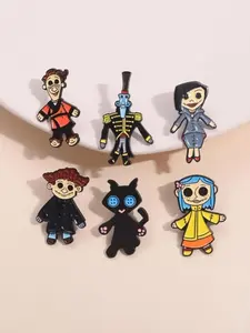 Cartoon character design brooches, ghost mother metal badge brooches, cute cartoon badges, can decorate backpacks, hats and clothes, men's and women's fashion accessories, Durable metal pins