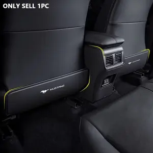 Leather Car Seat Anti-Kick Pad, Durable Waterproof Protector Mat, Anti-Fouling for Ford Mustang Shelby Gt 500 350 Convertible, Car Accessories