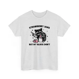 Raccoon Shirt Strawberry Jams Shirt, Unisex Trendy Shirt For This Summer Menswear Top