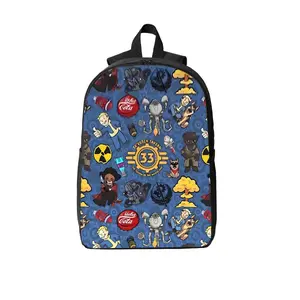 This themed-print backpack is crafted from durable polyester and features breathable shoulder straps, a two-way zipper, and side pockets—making it an ideal choice for fans, students, and daily commuters.