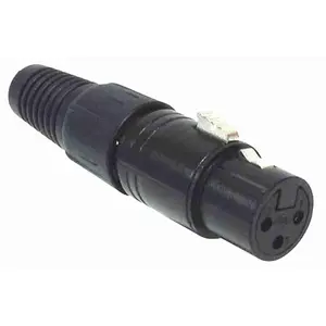 AMERICAN RECORDER Solder Type 3 pin Female XLR Connector - Black