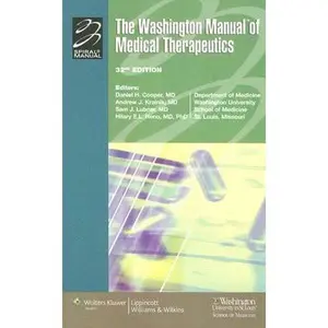 USED-The Washington Manual of Medical Therapeutics by Washington University School of Medicine Department of Medicine (Paperback)