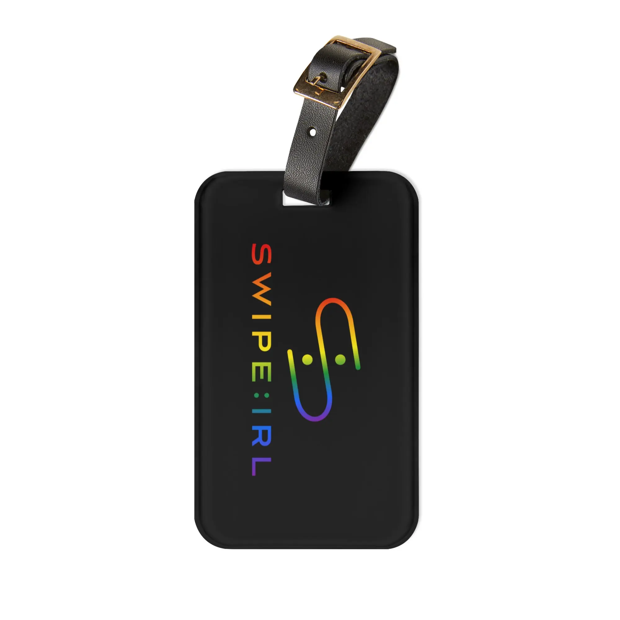 Rainbow Black Luggage Tag