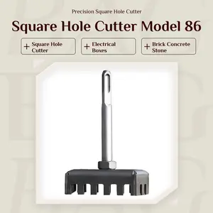 The square hole cutting machine is suitable for 86 type electrical boxes. Electric box square hole cutting machine is suitable for bricks, concrete, cement, and stone