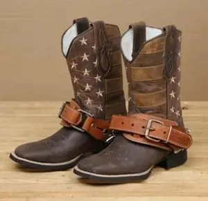 Adult Leather Padded Spur Straps 1 1/4" x 11" EPT Bull Ropes Brand