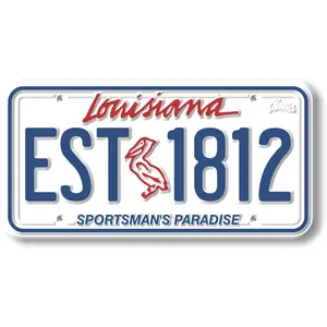 Louisiana State License Plate Magnet by Classic Magnets, 1.9" x 3.8"