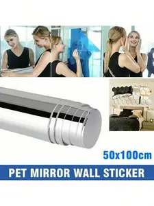 Self Adhesive Mirror Reflective Tile Wall Sticker Film Paper Home-Decor,Valentine's Day Gift For Loved Ones