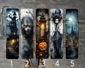 Durable Metal Bookmarks, 2-Piece Spooky Halloween Themed Stylish Book Accessories for Literature & Art Enthusiasts