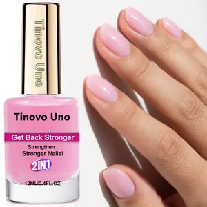 Tinovo Uno New Arrival Keratin Get Back Stronger Nail Strengthener 12ml, Protect Broken, Soft, Weak and Brittle Nails. High Salon Quality, Manicure Nail Polish Gel, Serum Oil, Original Brand Logo Design On The Cap. Nail Hardener to Strengthen Nails