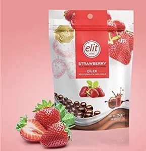 Milk Chocolate Covered Strawberry Drage Cilek ELIT  Turkish Creamy Rich Chocolate Snack Bonbon Dessert