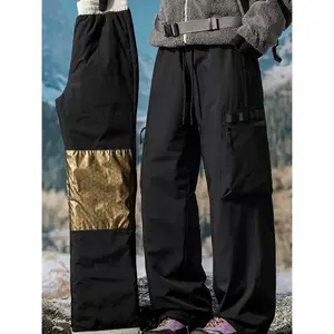 Men's All-Weather Snow Pants, Waterproof and Windproof Ski Pants with Thermal Insulation, Heavy Winter Hiking Pants - Women's Snow Pants - Ski Pants - Loose Padded Snow Pants for Men - Men's Snowboard Pants - Men's Waterproof Pants - Men's Snow Pants