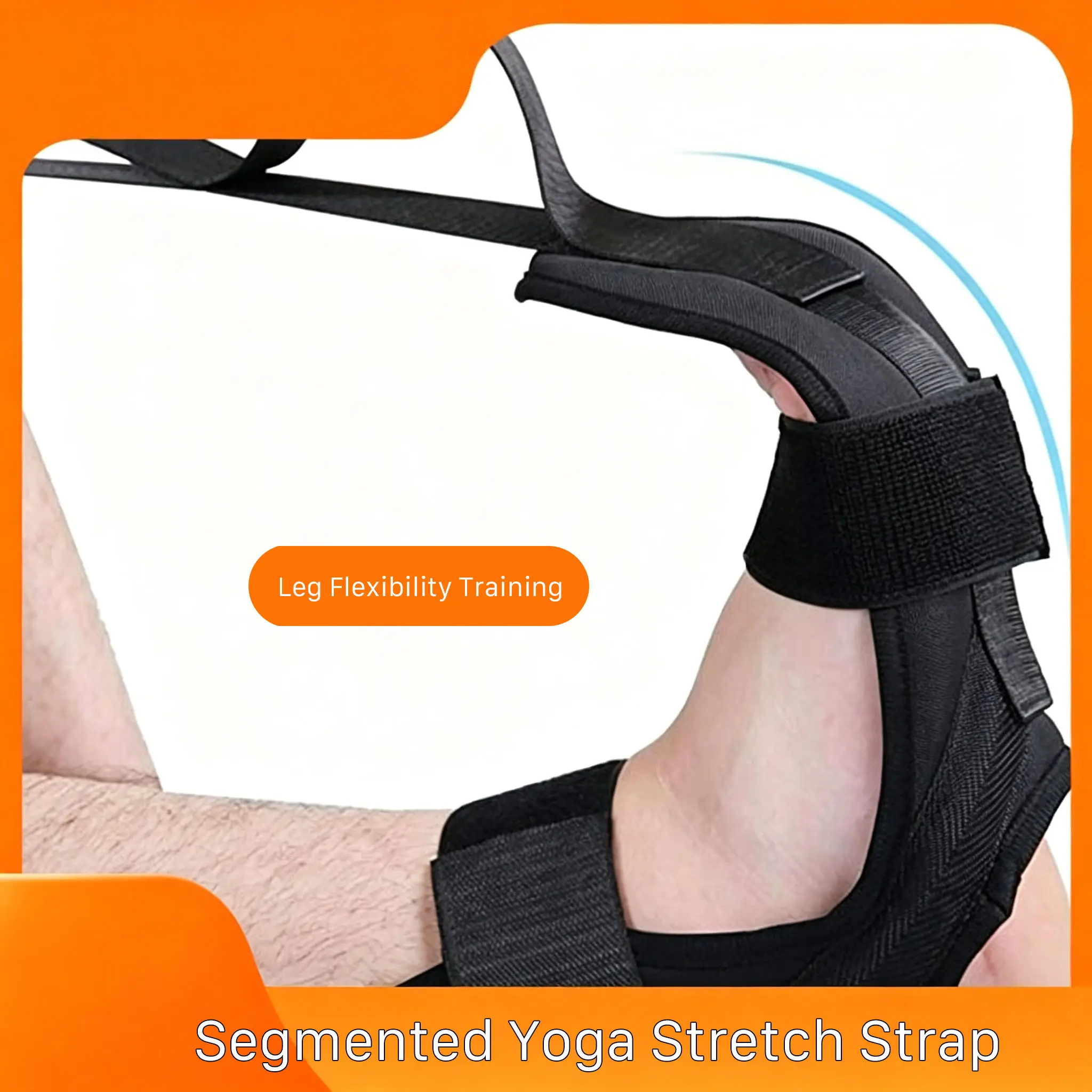 Premium Multi-Loop Adjustable Segmented Yoga Stretch Strap for Leg Flexibility Training, Split Practice, Pilates, Hamstring & Hip Flexor Stretching Aid for Beginners and Advanced Users