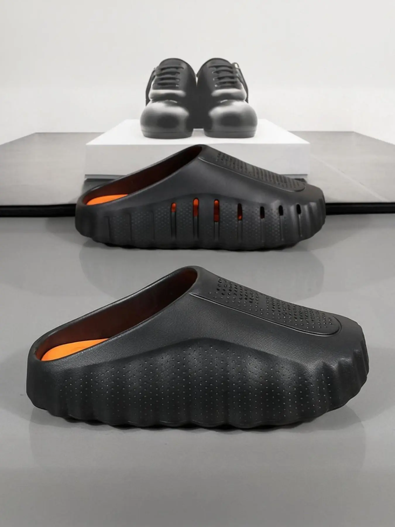 Couple Massage Shoe Bottom Half Slip-On, Thick Sole Height Increase, Breathable Anti-Slip, Lazy Person Cool Sandals, Thick Bottom Slippers, Non Slip Slippers, Height Increasing Slippers