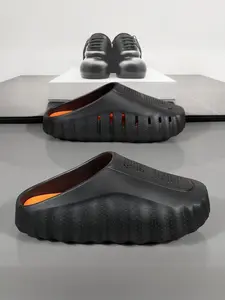 Couple Massage Shoe Bottom Half Slip-On Slipper, Thick Sole Height Increase, Breathable Anti-Slip, Lazy Person Cool Sandals