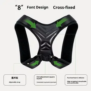Kids Posture Corrector for Boys and Girls Prevents Back Pain and Neck Strain with Comfortable Adjustable Design Healthcare Support Black