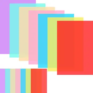 14 Pack 7 Colors Guided Reading Strips & Colored Overlays, Dyslexia Reading Tools for Kids Students Early Readers, Reduce Visual Stress for ADHD Reading Bookmarks, 8.5 x 5.7 in