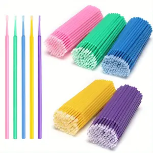 Mini Eyelash Extension Glue Applicator Brush, 100pcs Disposable Eyelash Glue Applicator Brush, Multifunctional Makeup Tool for Eyelash Extension