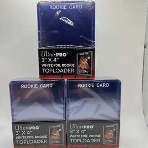 Ultra Pro 3X4 WHITE Rookie 35pt Toploaders 3 Packs of 25 for Standard Cards