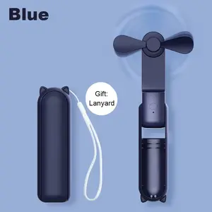 Portable Mini Handheld Fan Small Pocket Fan USB Rechargeable Battery Fan Folding Cooling Hand Fan Mini USB Fan with Power Bank