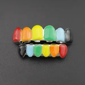 European and American Hot Selling Hip-Hop Style Colorful Teeth Braces Festival Gift Men and Women Teeth Braces