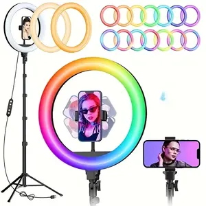10 Inch LED Ring Light with 190 cm Tripod & RGB Effects – Customizable Lighting for TikTok Videos, Photography & Live Streaming (Universal Phone)#Easter Day#mother's day gifts