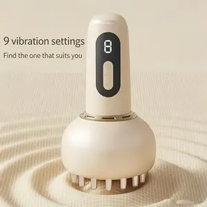 Wireless electric meridian brush with heating and vibration, portable rechargeable meridian massager, red light heating scraping device, handheld massage tool for relaxation, muscle relief, body gua sha therapy, great gift for parents and family