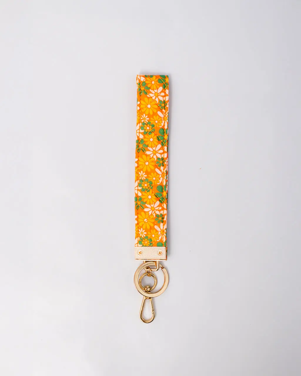 Retro Floral Wristlet Keychain
