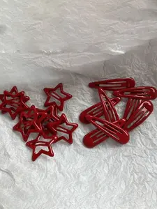 Women's Hair Clip Set, Oil Drop Design, Star & Waterdrop Patterns, Cute Y2K Style Barrettes for Daily Use, School, Commuting & Home