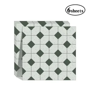 6pcs Eva Peel And Stick Floor Stickers, Self-Adhesive Wall Tile Decals Waterproof Decorative Tiles for Stairs, Kitchen Backsplash, Bedroom, Bar, Living Room, Bathroom
