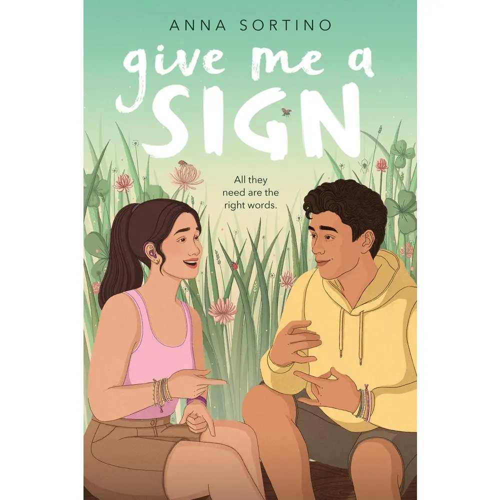 Used Anna Sortino Novel "Give Me a Sign" - Hard Cover English Literature Books, Like New Big-Hearted YA Debut for Deaf and Blind Young Adult Readers, Deaf And Blind Readers