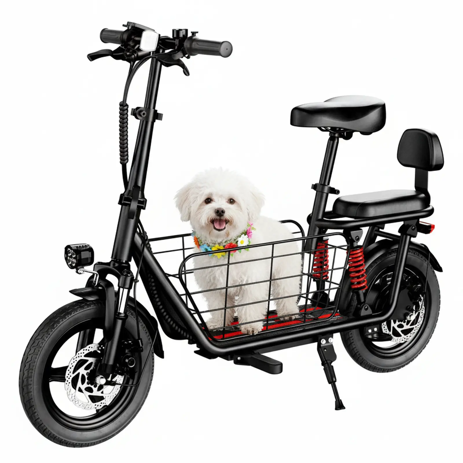 WINDHORSE C3 Electric Scooter with Seat for Adults, 850W Peak, 14” Tire, 25 Miles Max Range, 22 MPH, Dual Suspension, 3 Gear Speed, Adjustable E Scooter with Seat and Basket for Commuting, 330lbs Load